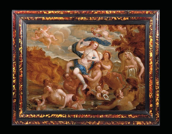 The Triumph of Galatea, c. 1692-1705 (oil on glass, tortoiseshell & ebony)