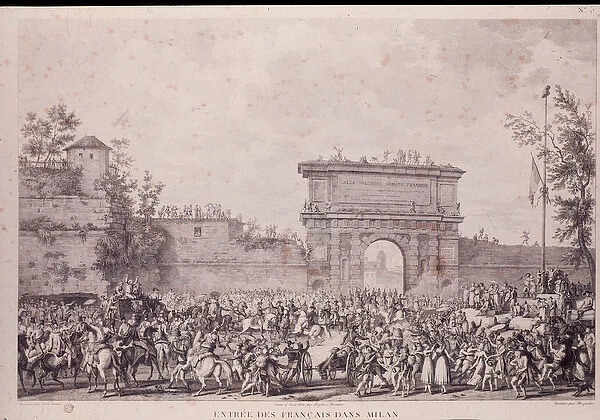 Triumphal entry of the French troops under Napoleon Bonaparte in Milan, May 15
