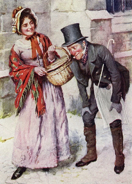 Trotty Veck and his daughter Meg from 'Trotty Veck and Oliver Twist' (print)