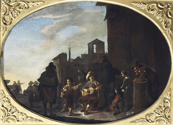 The troubadour (oil on canvas)
