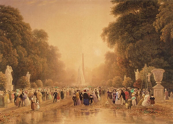 The Tuileries, c.1840 (w / c & gouache on paper)