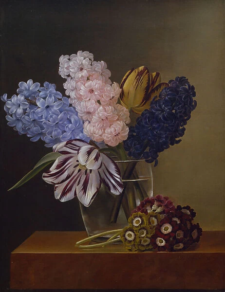 Tulips, Hyacinths and Violets, 1829 (oil)