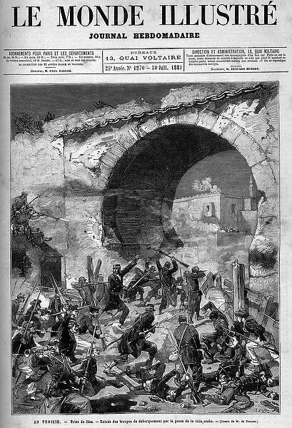 Tunisia, July 1881: French troops took the city of Stax following the revolt of
