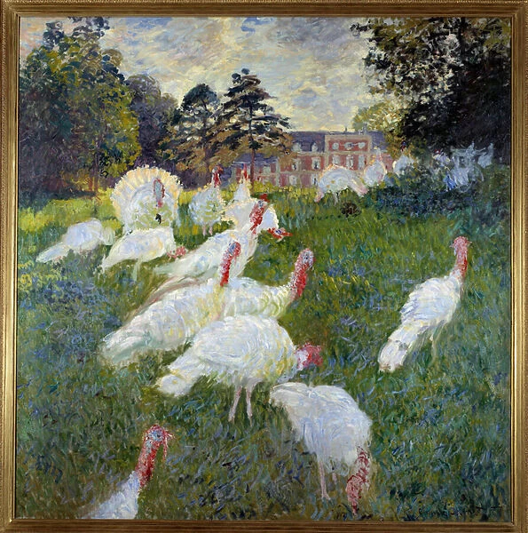 Turkeys (View of the castle of Rottembourg in Montgeron