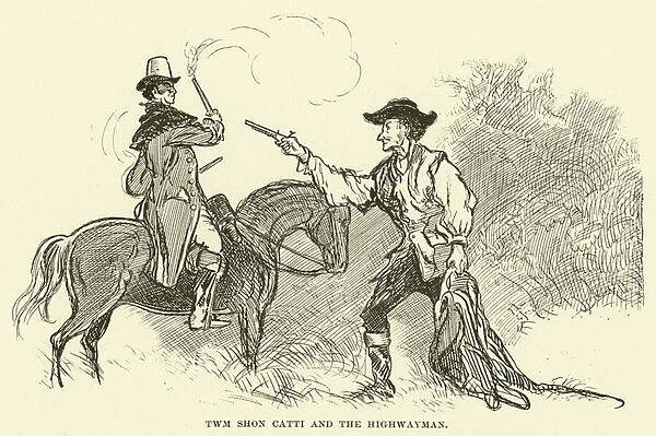 Twm Shon Catti and the Highwayman (engraving)