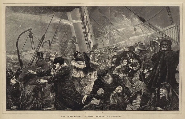 The 'Two Hours Passage'across the Channel (engraving)