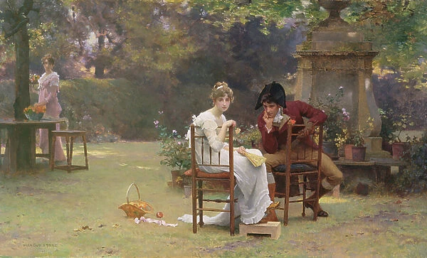 Two's Company, Three's None, c. 1892 (oil on panel)