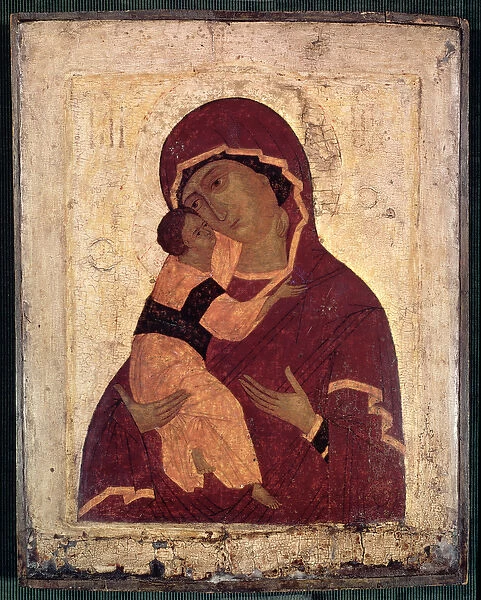 Umilenie Virgin of Wladimir, Moscow School (oil on panel)