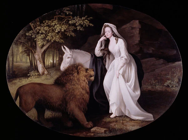 Una and the Lion (Isabella Saltonstall as Una in Spensers Faerie Queene )