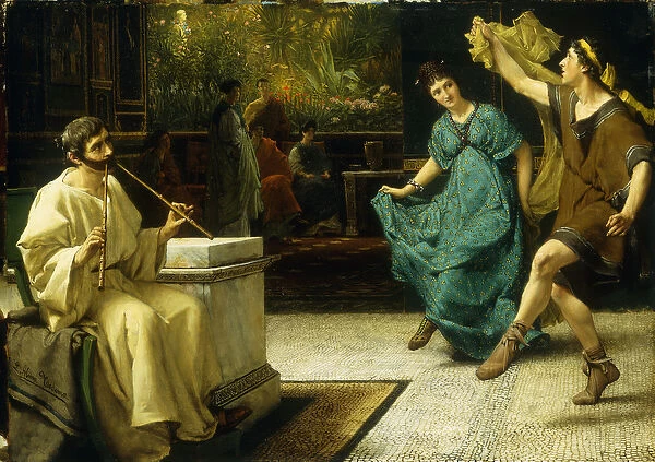 Une Entree de Theatre Roman, (oil on panel)