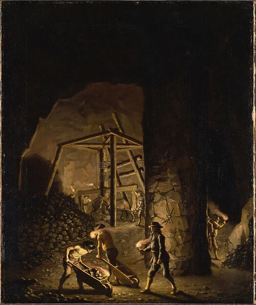 Une galerie dans les mines de cuivre de Falun (Suede) - Gallery in Falun Copper Mine