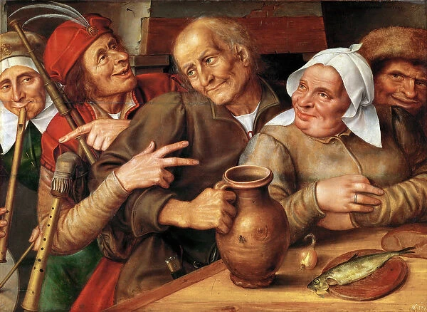 Une joyeuse compagnie - A Merry Company, by Massys (Matsys), Jan (1510-1575)