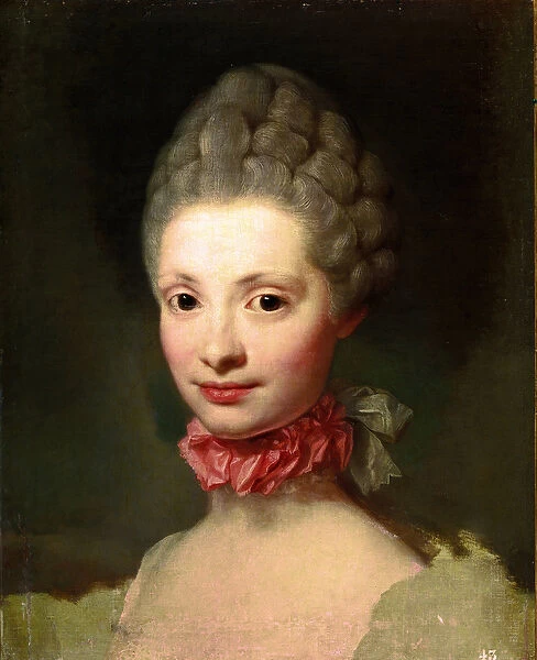 Unfinished Portrait of Marie Louise de Bourbon-Parma (oil on canvas, 1765)