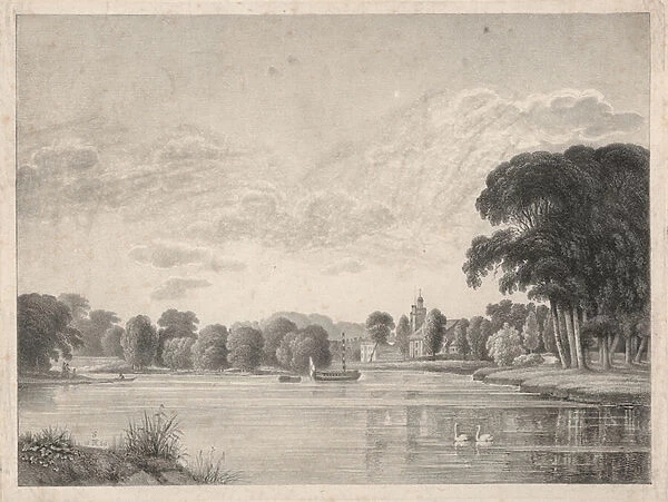 Unidentified lake (engraving)