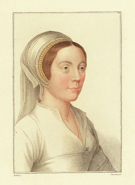 Unidentified woman, court of King Henry VIII. 1812 (engraving)