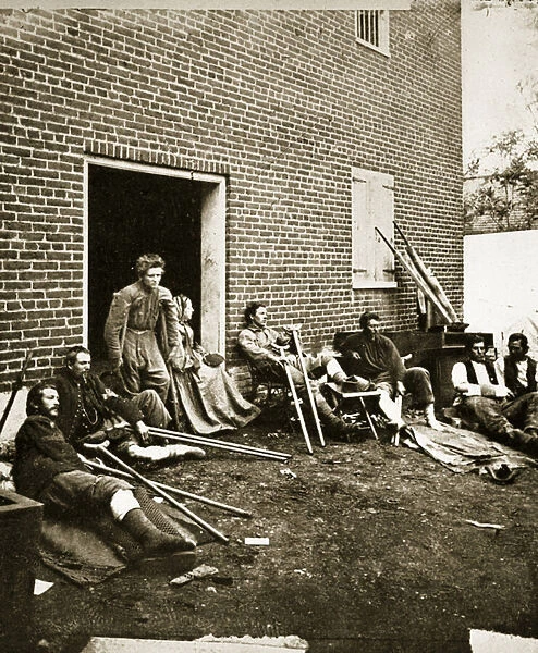Union Wounded at Fredericksburg, Virginia, 1863 (b  /  w photo)