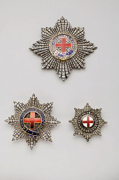 United Kingdom - Order of the Garter - Three plates: Top: Debut XIX century