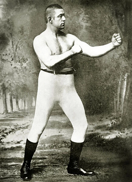 Unknown boxer, c. 1900 (sepia photo)
