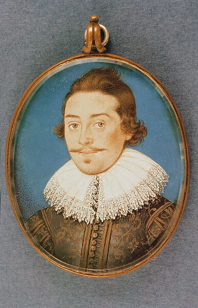 Unknown member of the Dorset family, miniature, c. 1615