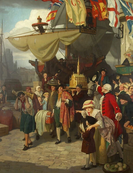 The Unloading of Two Captured Spanish Treasure Ships at Bristol in September 1745