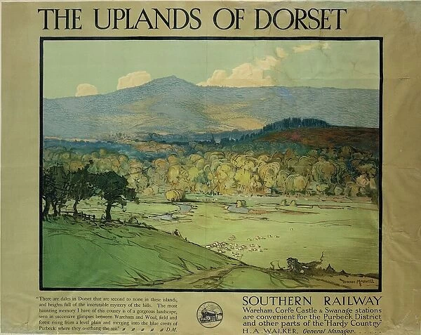 The Uplands of Dorsetm c. 1924 (colour litho)