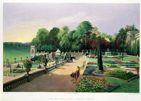 The Upper and Lower Terrace Gardens at Bowood, from Gardens of England