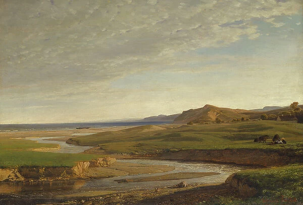 Upstream to the West, c. 1860 (oil on canvas)