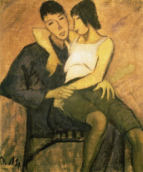 Urbanite Couple, 1920 (oil on canvas)