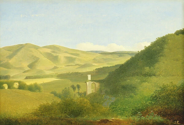 A Valley in the Countryside, c. 1811 (w  /  c on paper on cardboard)