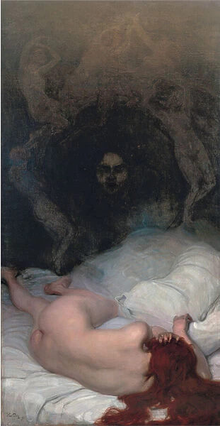 Vanity par Putz, Leo (1869-1940). Oil on canvas, size : 220x115, 1896, Hofburg Brixen