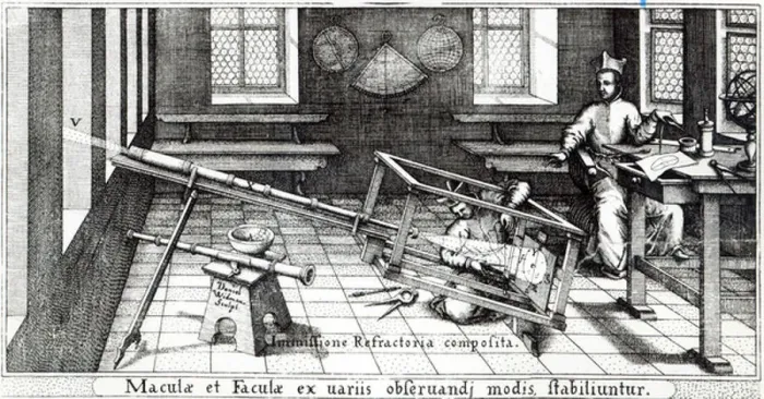 Framed Print : Various methods of observing sunspots, illustration from Rosa Orsina