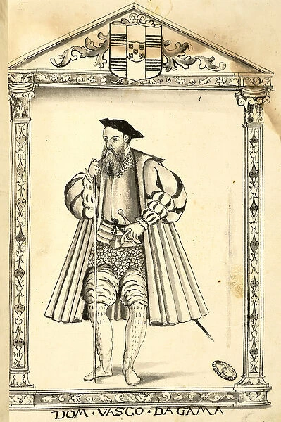 Vasco da Gama (c. 1469-1525) from Lendas da India by Gaspar Correia, 1520