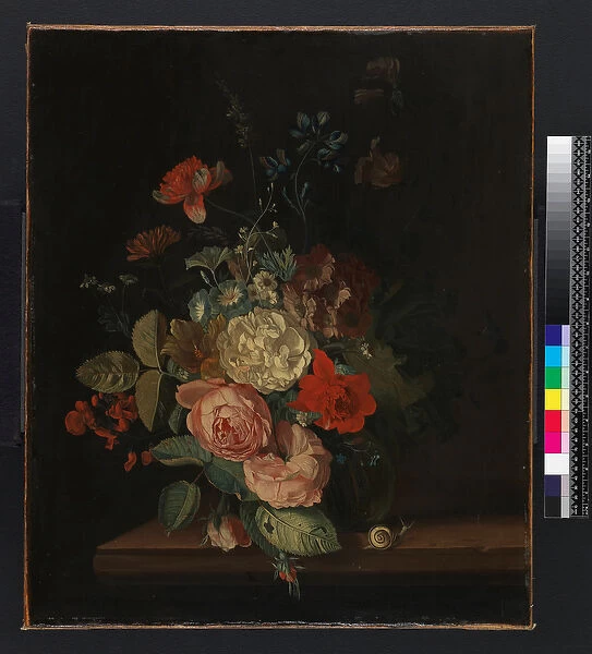 A vase of flowers, before 1693 (oil on canvas)