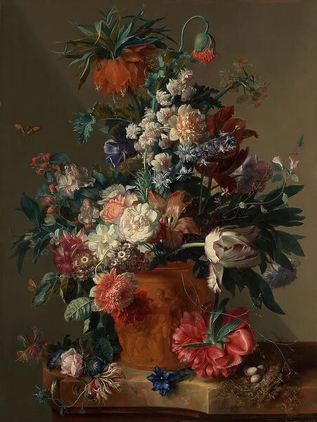 Vase of Flowers, 1722 (oil on panel)