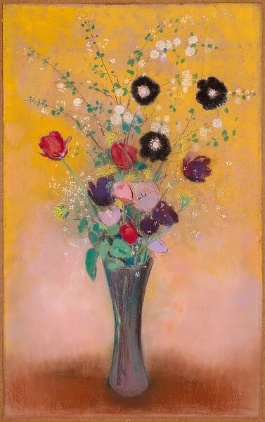 Vase of Flowers, 1916 (pastel)