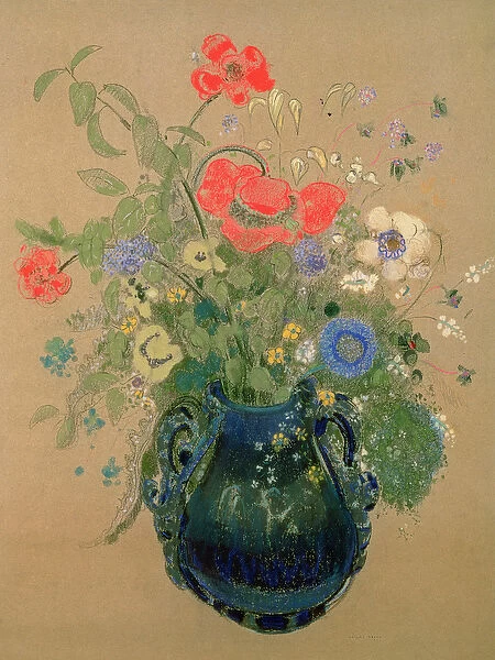 Vase of Flowers, c. 1905-08 (pastel on paper)