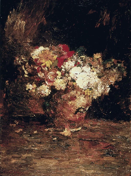 Vase of Flowers, c.1880 (oil on panel)
