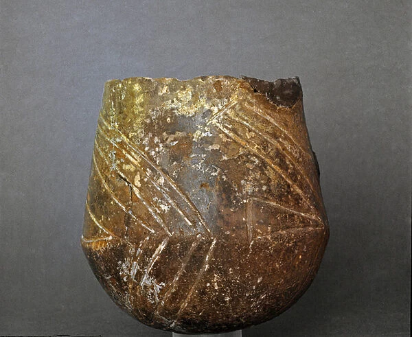Vase from the necropolis of Caolino al Sasso di Furbara, Stone Age. Neolithic