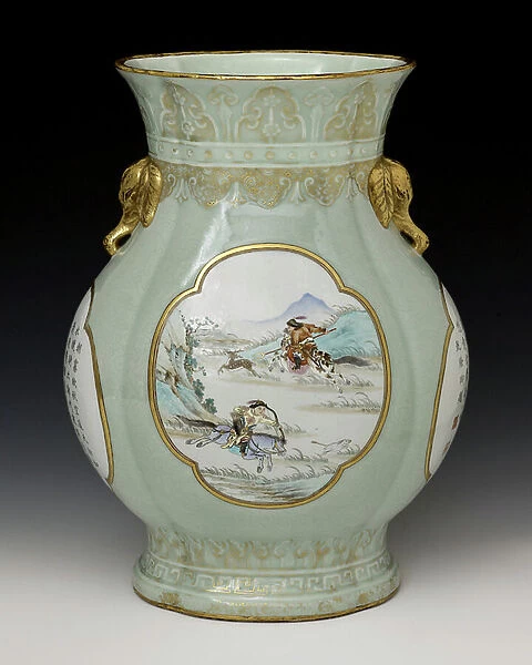 Vase, Qing Dynasty 1736-95 (porcelain)