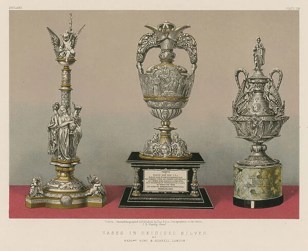 Vases in Oxidised Silver by Messrs Hunt and Roskell, London (chromolitho)