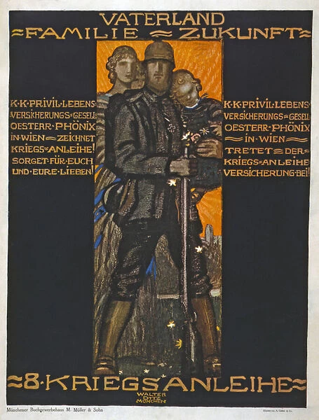 'Vaterland, Familie, Zukunft... 'pub. 1918 (colour lithograph)