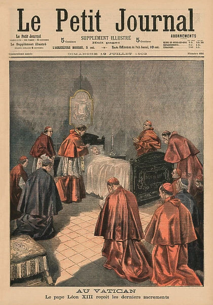 At the Vatican, Pope Leo XIII receiving the last rites, front cover illustration
