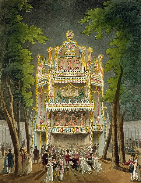Vauxhall gardens, 1808 (aquatint)