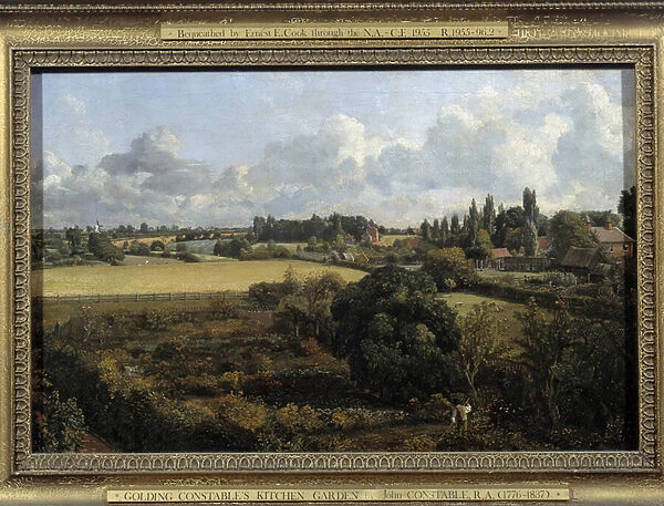 The vegetable garden and fruit garden Constable Landscape of the English countryside