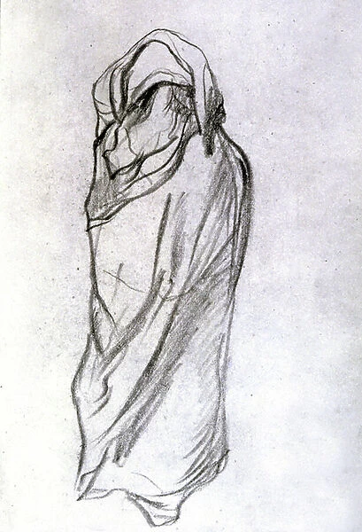 Veiled woman in the Sahel