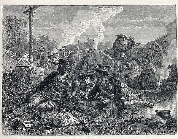 Vendee Wars (1793-1796): encampment of vendean insurges