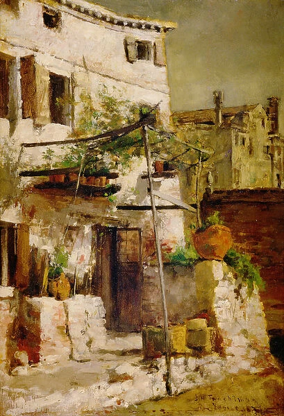 A Venetian Scene, 1877 (oil on panel)