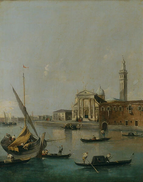 Venice with Shipping (oil on canvas)