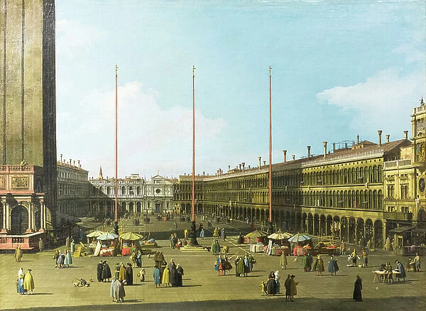 Venice, view of piazza san Marco with the procuratie