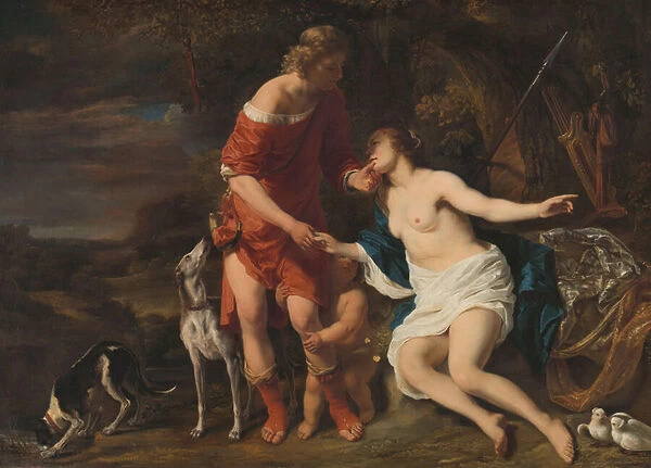 Venus and Adonis, 1657-60 (oil on canvas)